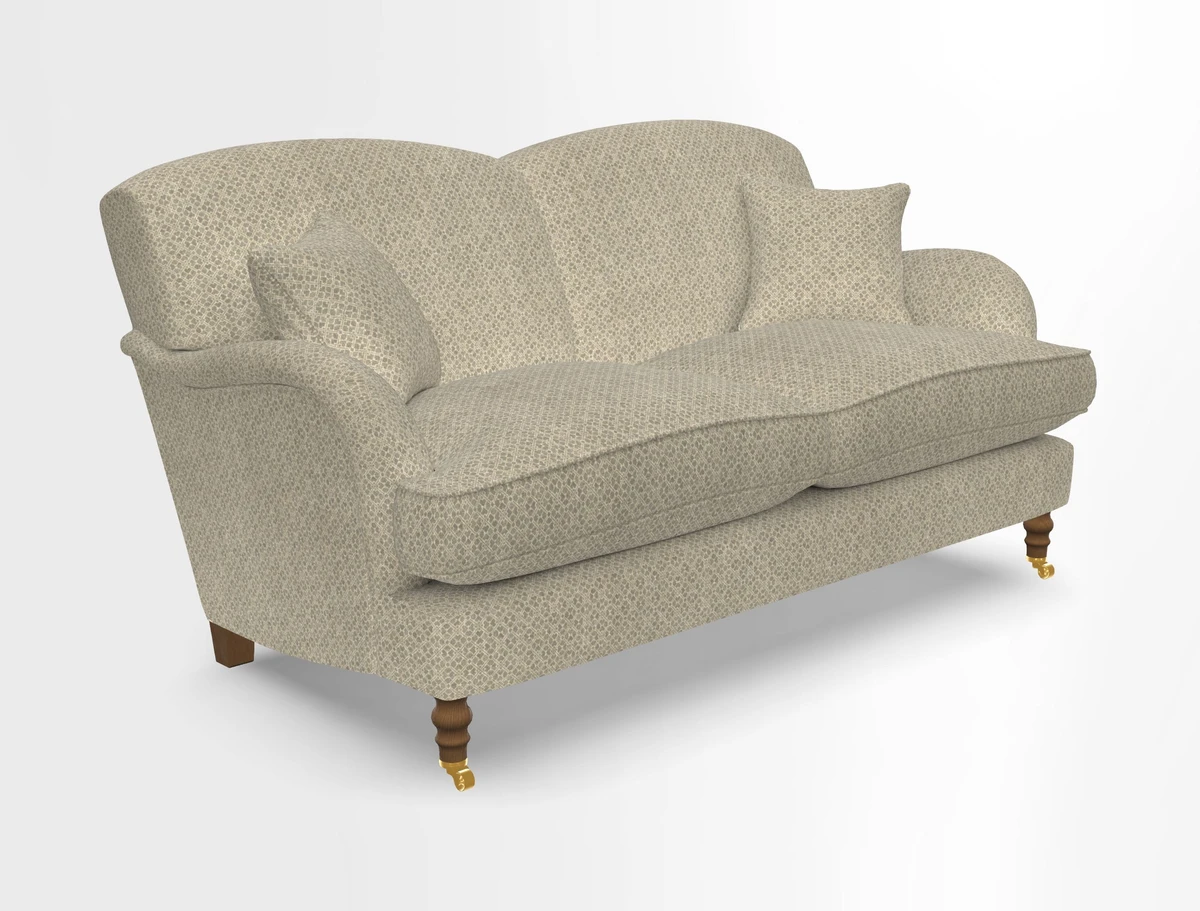 Kentwell 3 Seater 2 Hump Sofa in RHS Botanicals Henry Moon Lions Tail Teal