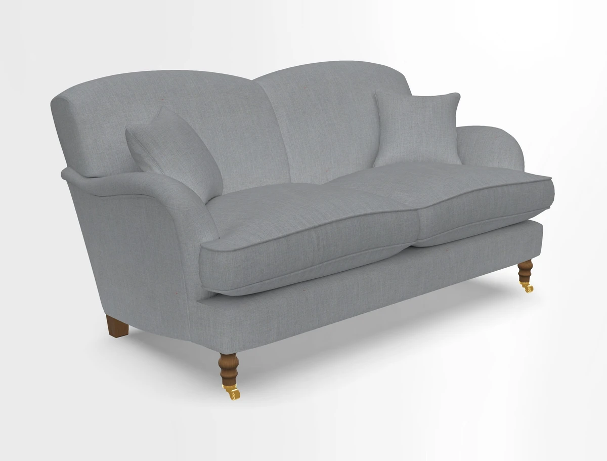 Kentwell 3 Seater 2 Hump Sofa in RHS Botanicals Henry Moon Lions Tail Teal