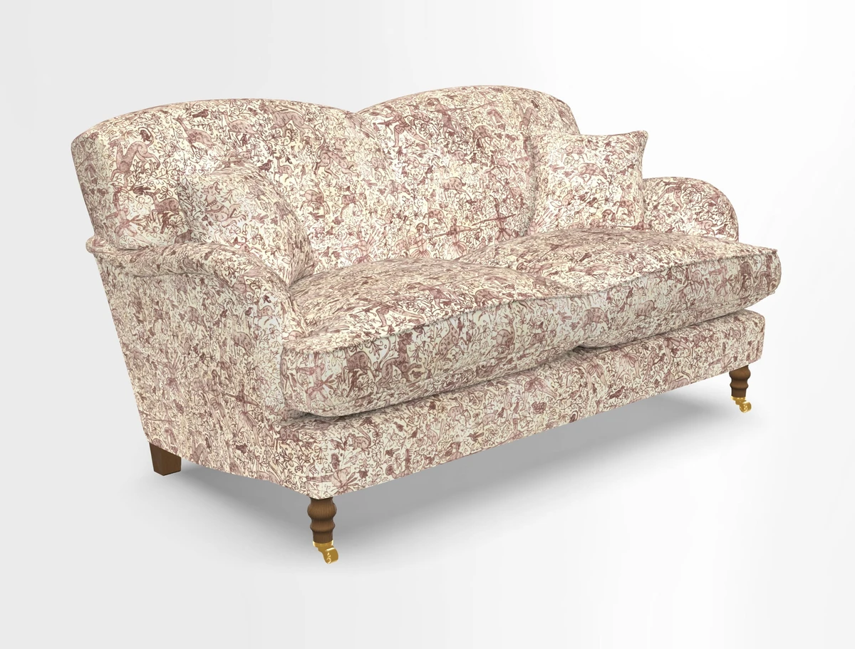 Kentwell 3 Seater 2 Hump Sofa in RHS Botanicals Henry Moon Lions Tail Teal