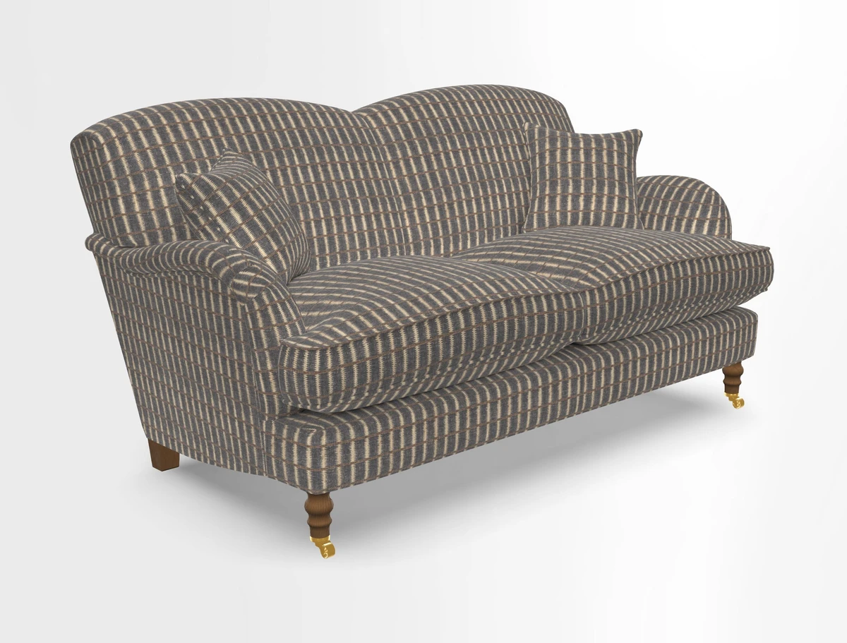 Kentwell 3 Seater 2 Hump Sofa in RHS Botanicals Henry Moon Lions Tail Teal