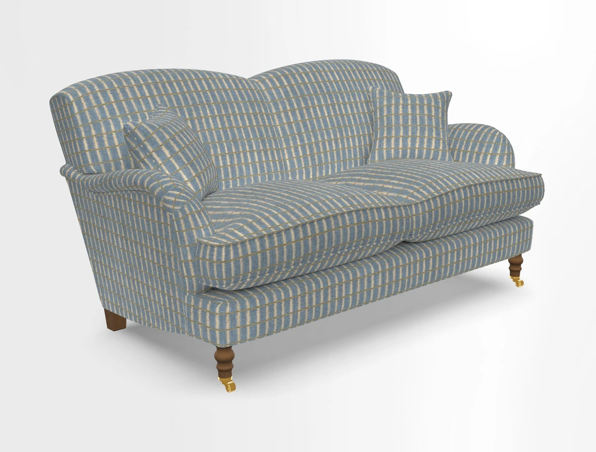 Kentwell 3 Seater 2 Hump Sofa in RHS Botanicals Henry Moon Lions Tail Teal