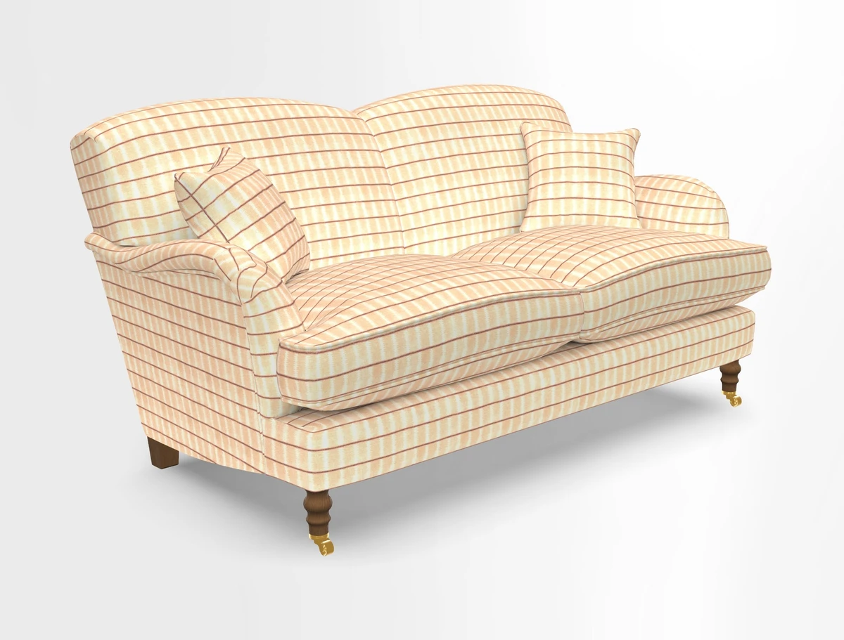 Kentwell 3 Seater 2 Hump Sofa in RHS Botanicals Henry Moon Lions Tail Teal