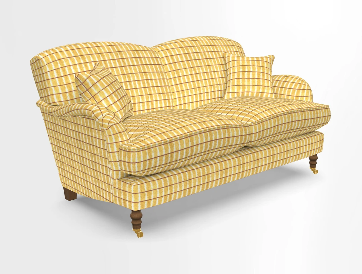 Kentwell 3 Seater 2 Hump Sofa in RHS Botanicals Henry Moon Lions Tail Teal