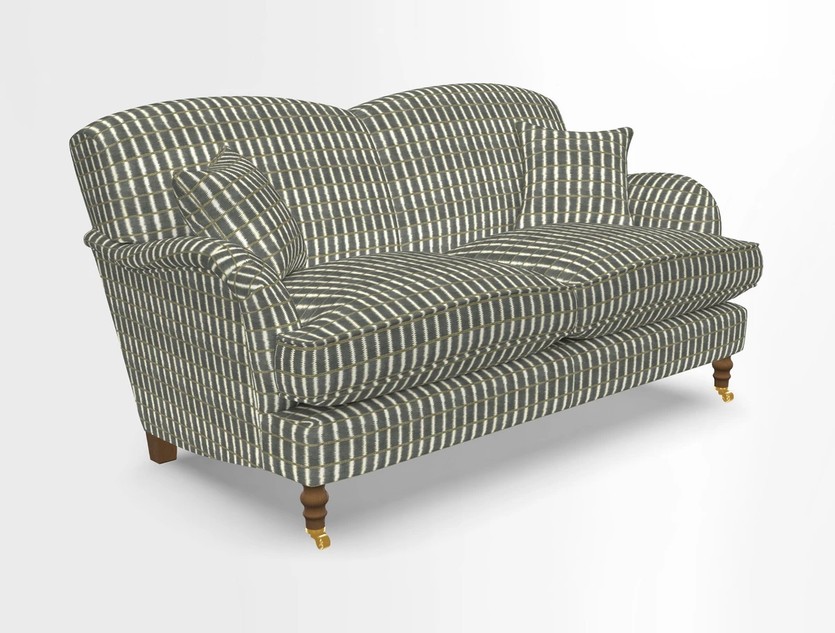 Kentwell 3 Seater 2 Hump Sofa in RHS Botanicals Henry Moon Lions Tail Teal