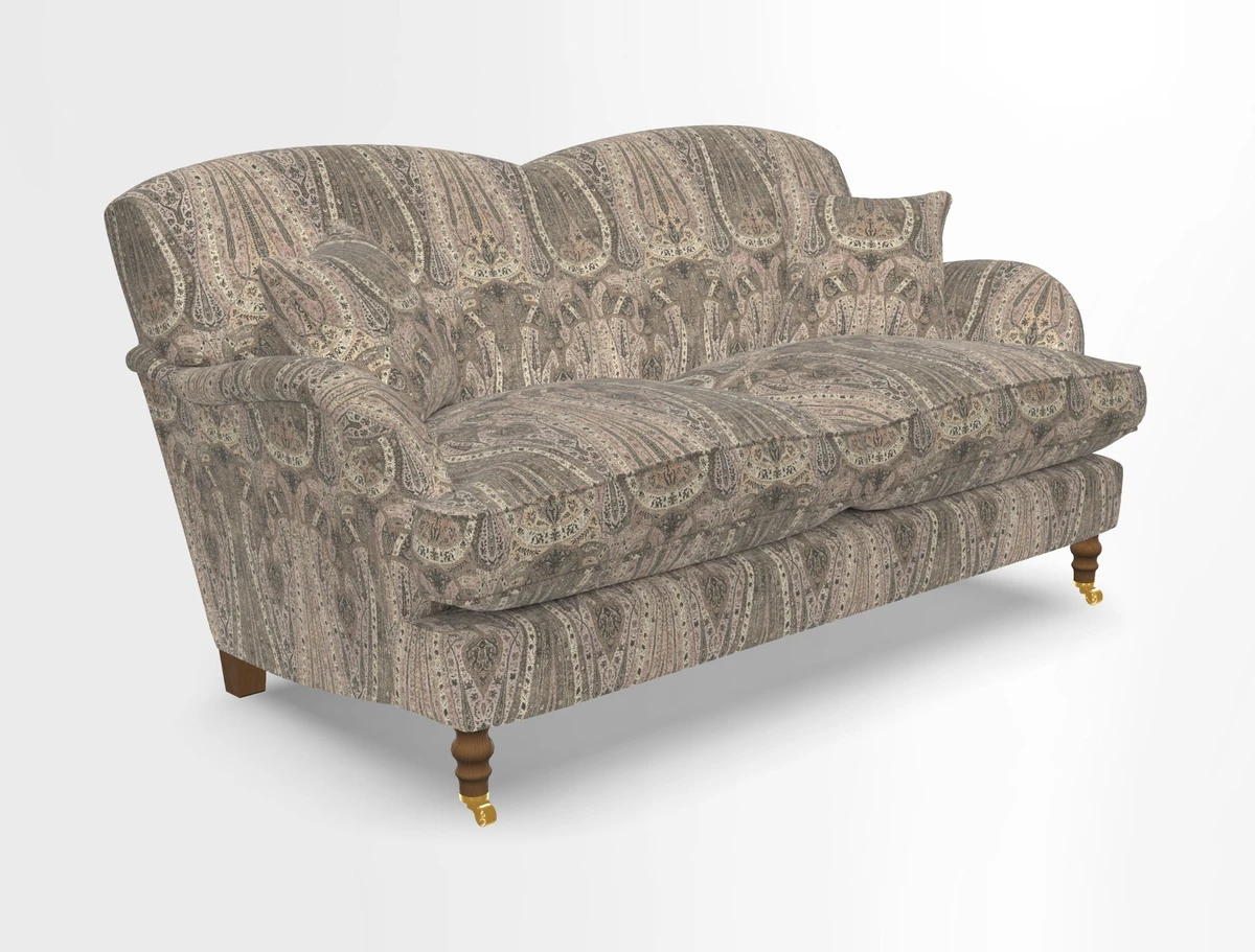 Kentwell 3 Seater 2 Hump Sofa in RHS Botanicals Henry Moon Lions Tail Teal