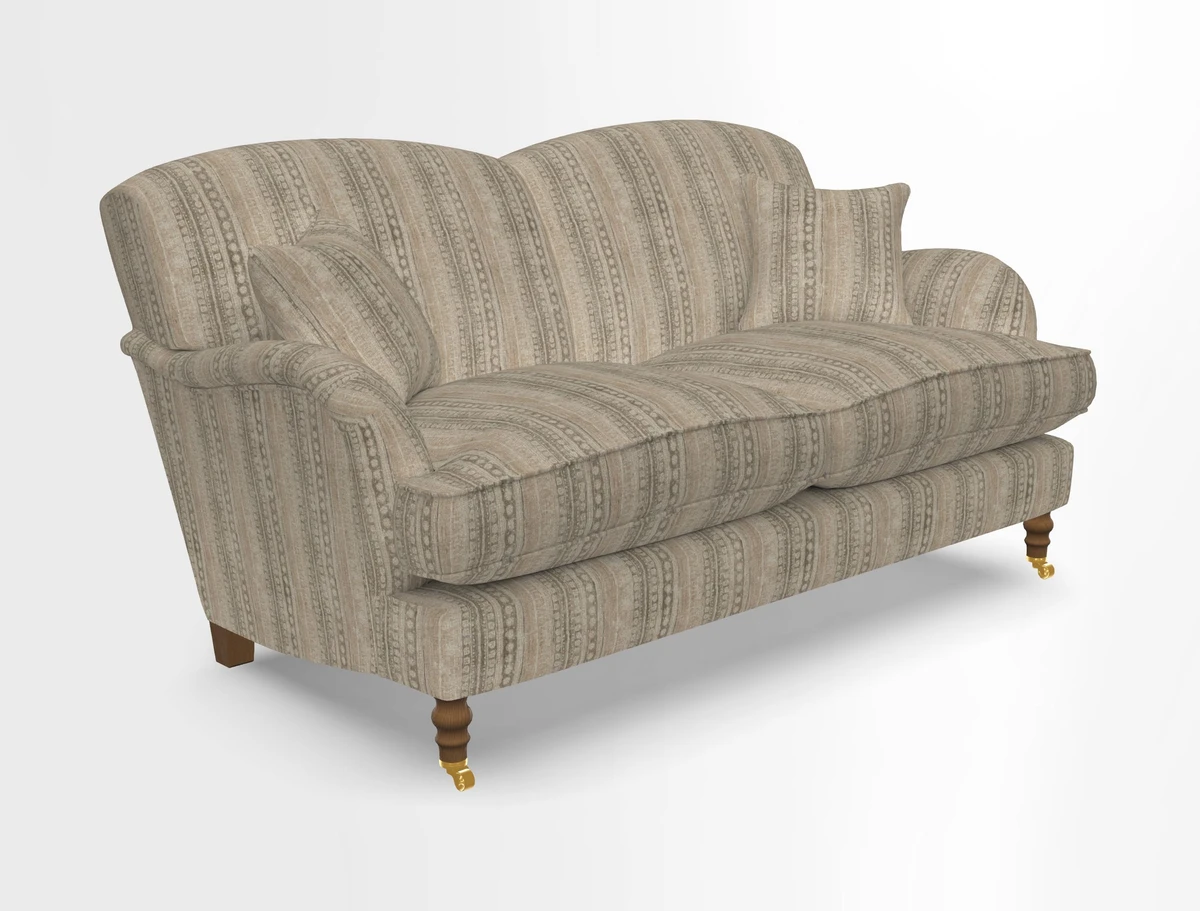Kentwell 3 Seater 2 Hump Sofa in RHS Botanicals Henry Moon Lions Tail Teal