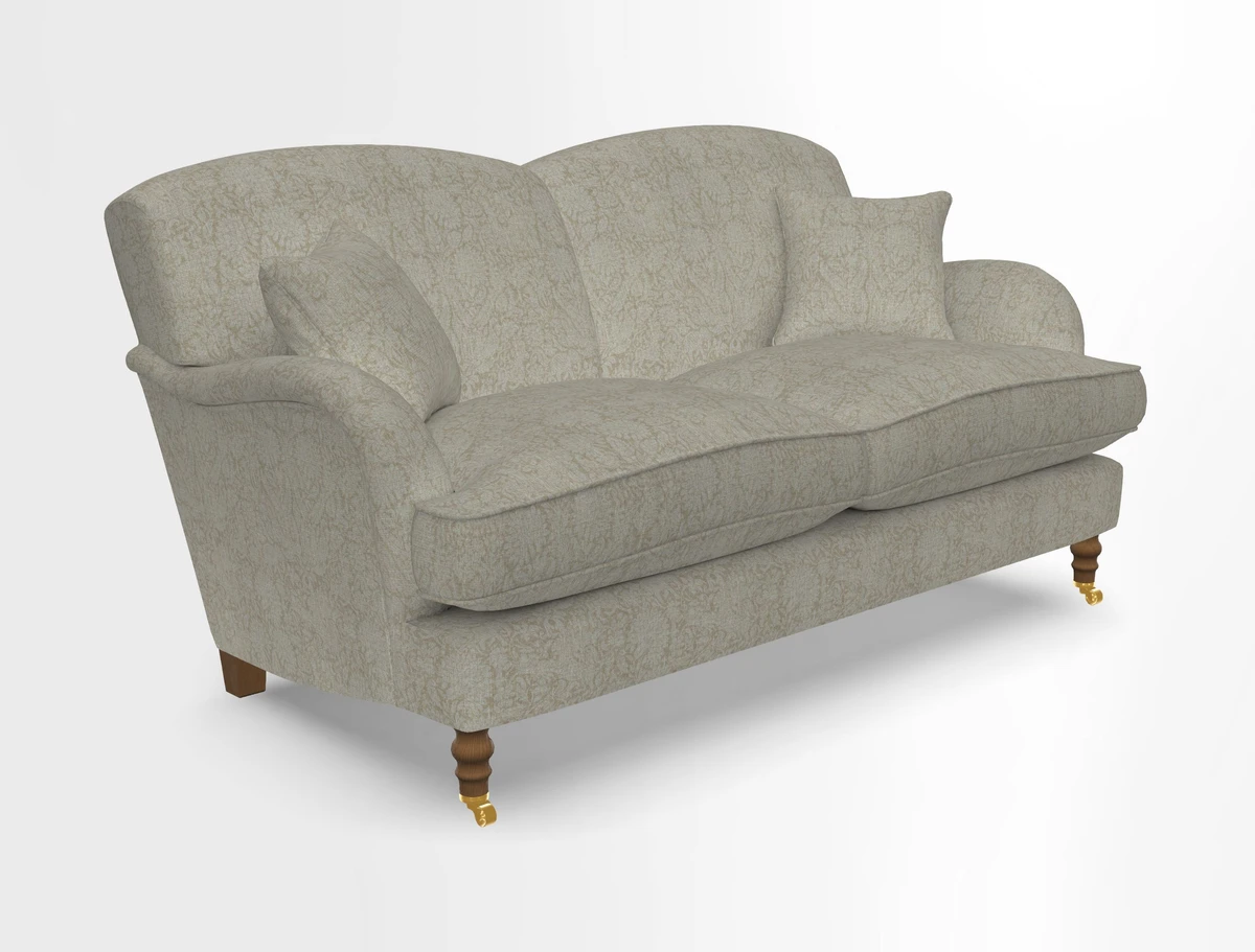 Kentwell 3 Seater 2 Hump Sofa in RHS Botanicals Henry Moon Lions Tail Teal