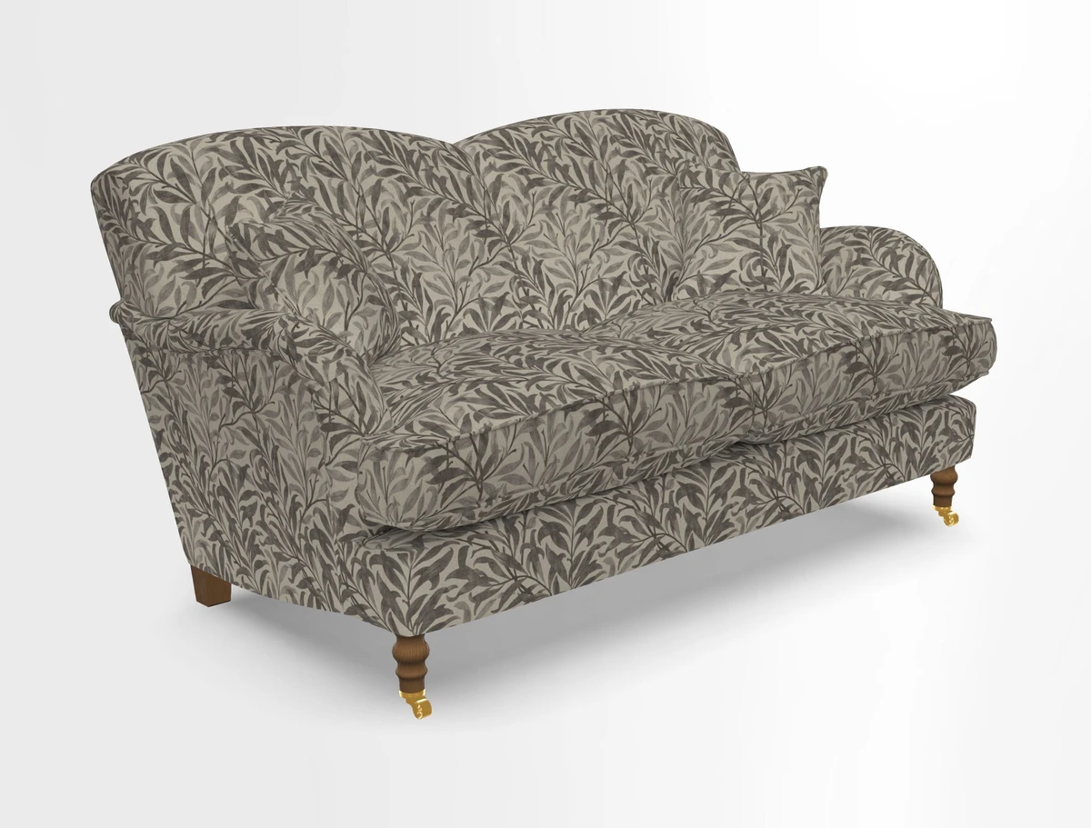 Kentwell 3 Seater 2 Hump Sofa in RHS Botanicals Henry Moon Lions Tail Teal