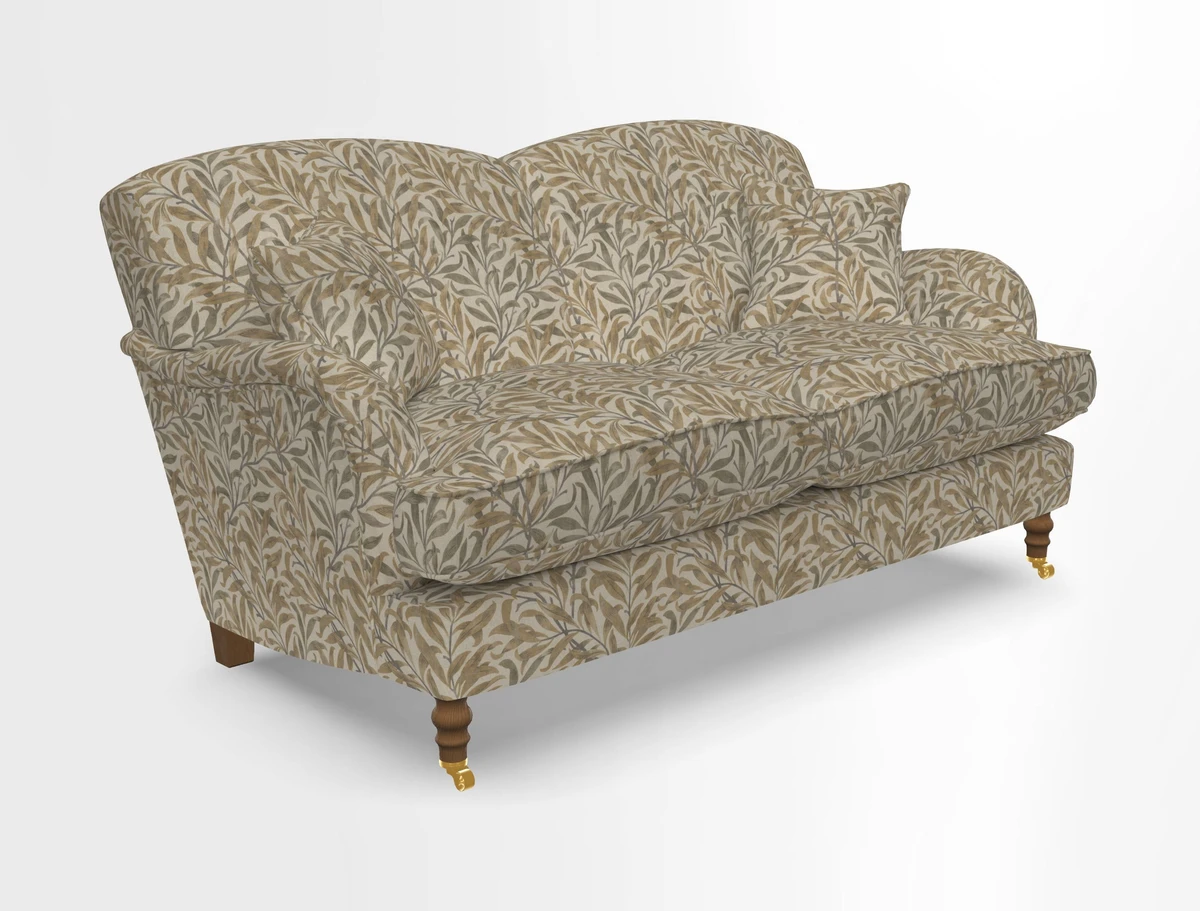 Kentwell 3 Seater 2 Hump Sofa in RHS Botanicals Henry Moon Lions Tail Teal