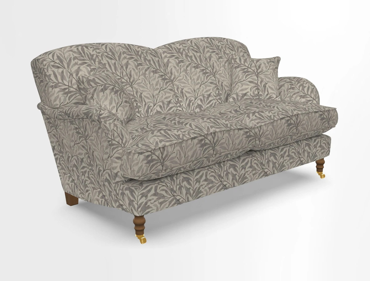 Kentwell 3 Seater 2 Hump Sofa in RHS Botanicals Henry Moon Lions Tail Teal