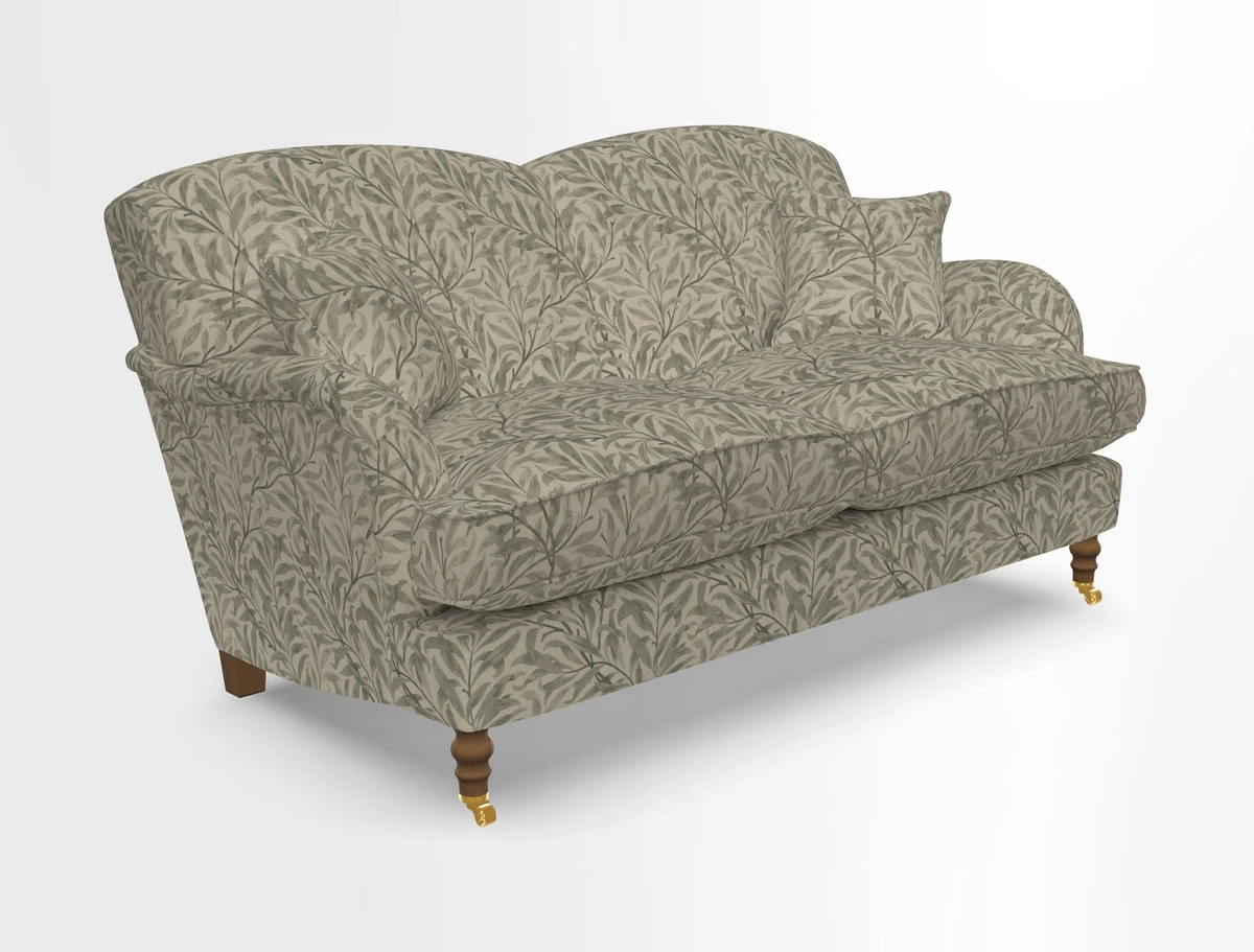Kentwell 3 Seater 2 Hump Sofa in RHS Botanicals Henry Moon Lions Tail Teal