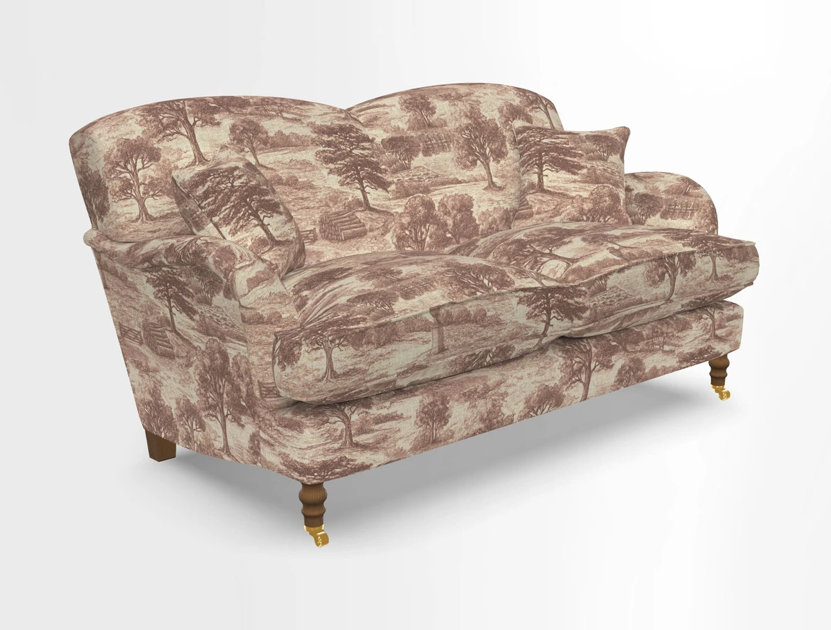 Kentwell 3 Seater 2 Hump Sofa in RHS Botanicals Henry Moon Lions Tail Teal