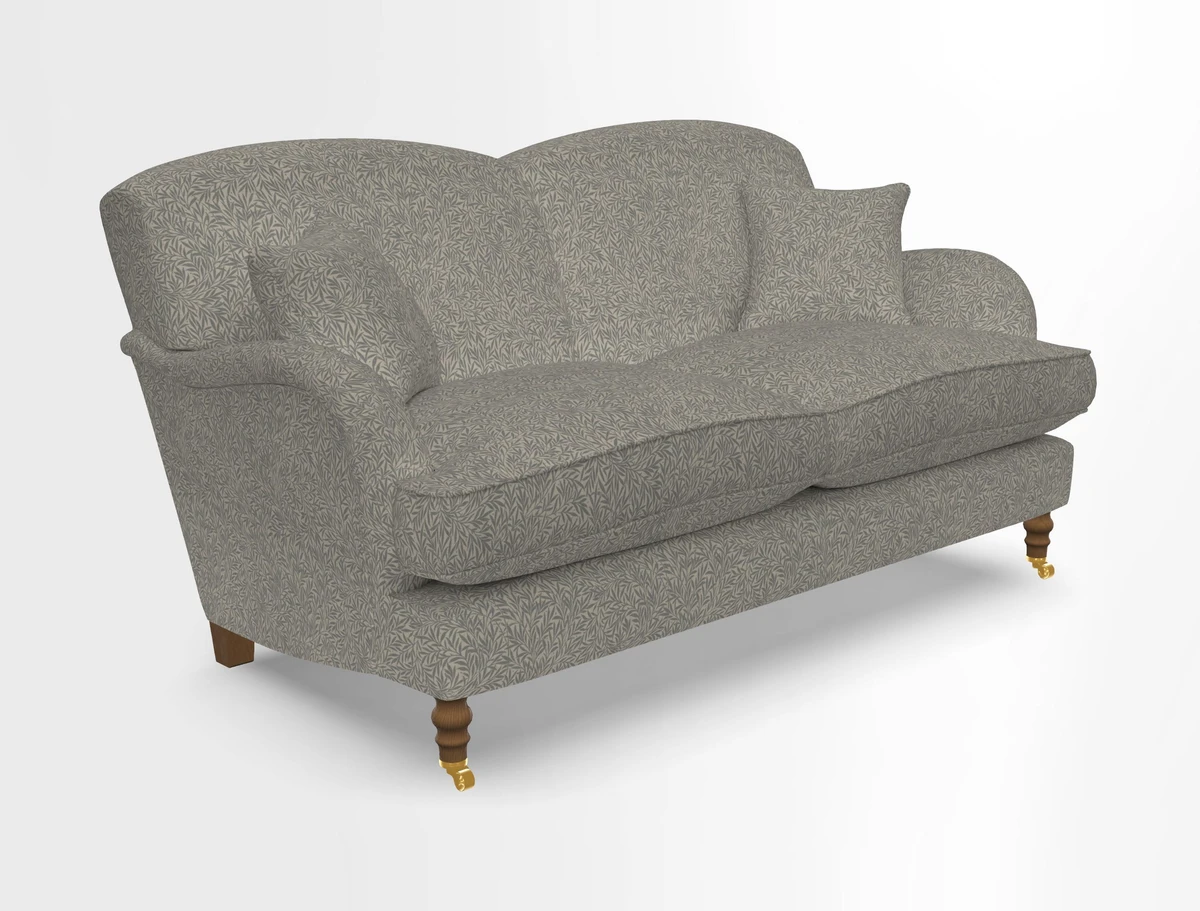 Kentwell 3 Seater 2 Hump Sofa in RHS Botanicals Henry Moon Lions Tail Teal