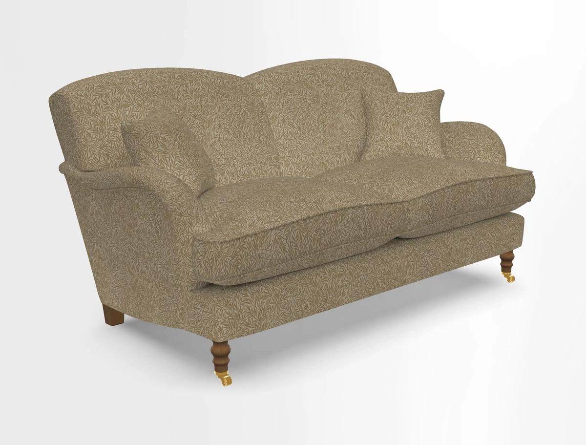 Kentwell 3 Seater 2 Hump Sofa in RHS Botanicals Henry Moon Lions Tail Teal