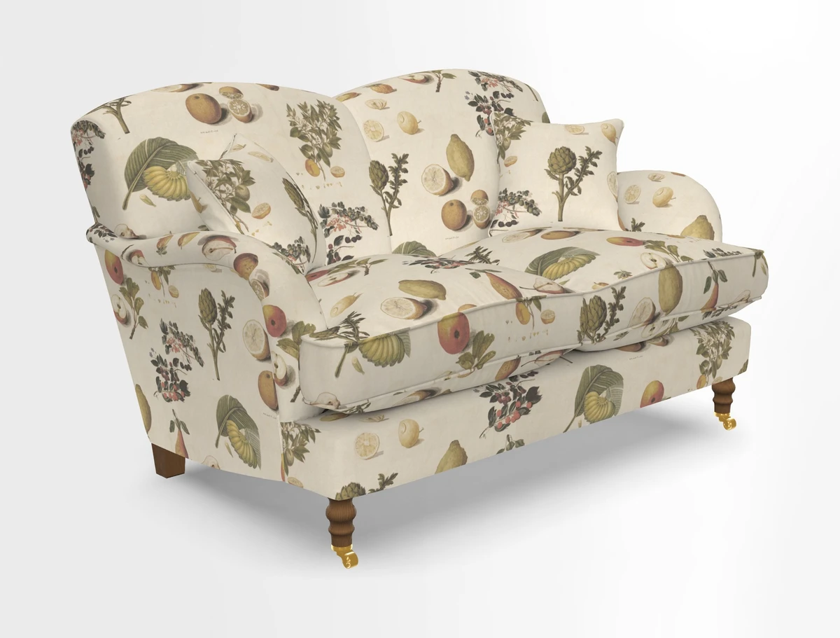 Kentwell 3 Seater 2 Hump Sofa in RHS Botanicals Henry Moon Lions Tail Teal