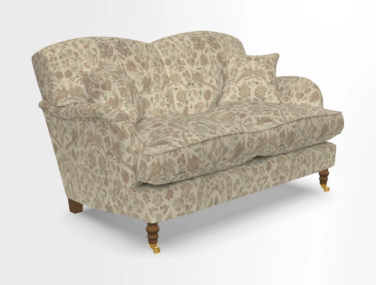 Kentwell 3 Seater 2 Hump Sofa in RHS Botanicals Henry Moon Lions Tail Teal
