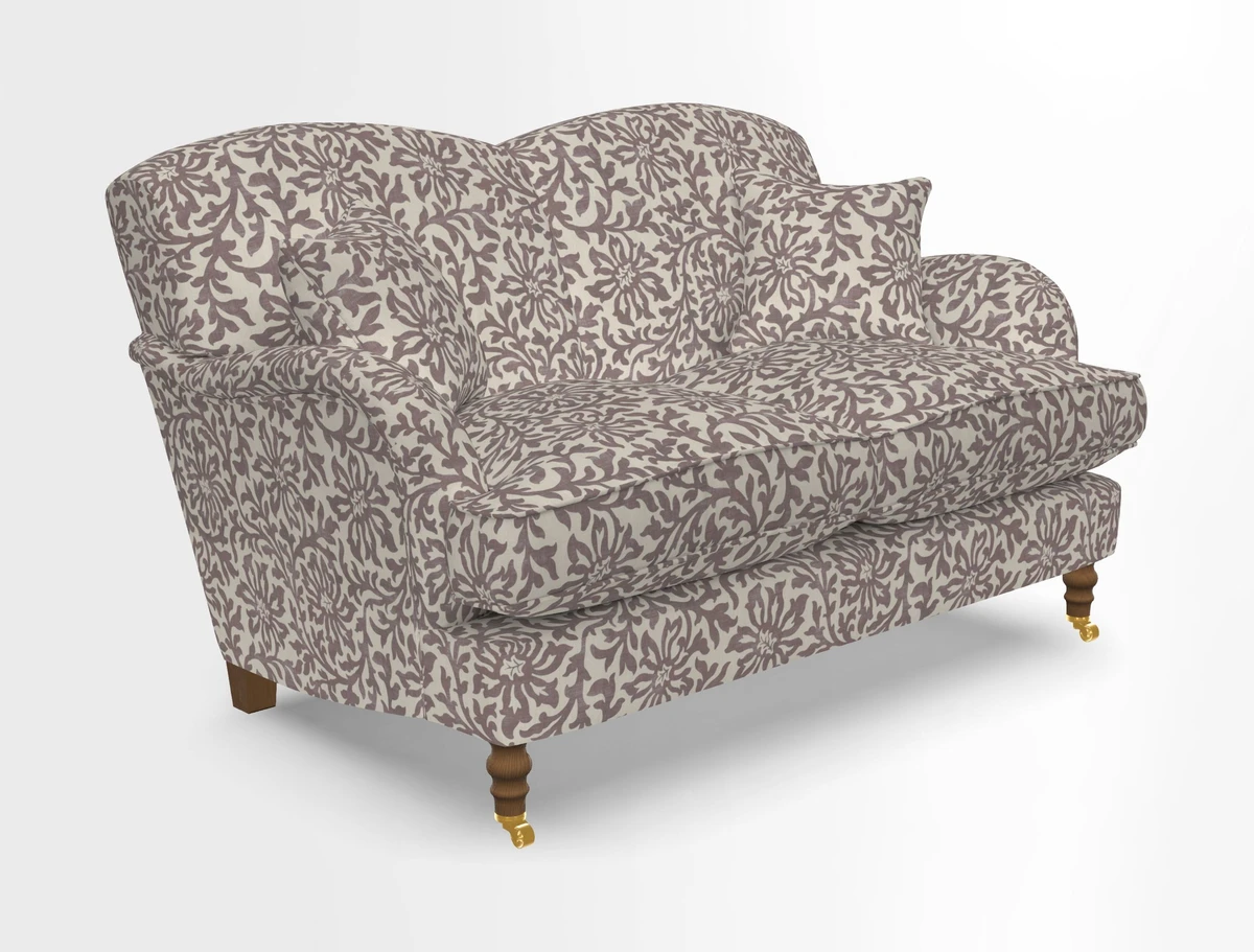 Kentwell 3 Seater 2 Hump Sofa in RHS Botanicals Henry Moon Lions Tail Teal