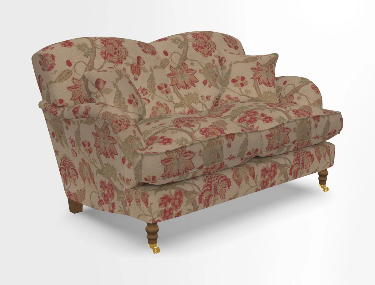 Kentwell 3 Seater 2 Hump Sofa in RHS Botanicals Henry Moon Lions Tail Teal