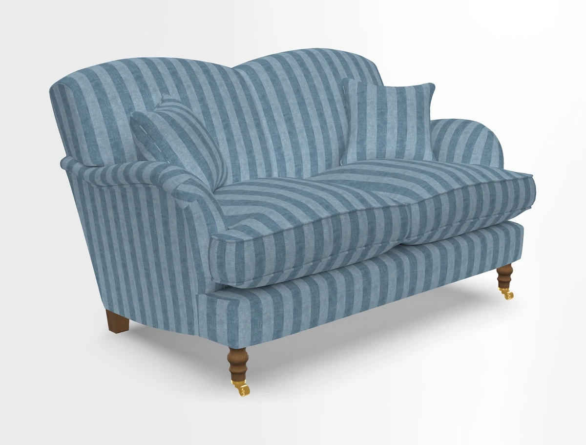 Kentwell 3 Seater 2 Hump Sofa in RHS Botanicals Henry Moon Lions Tail Teal