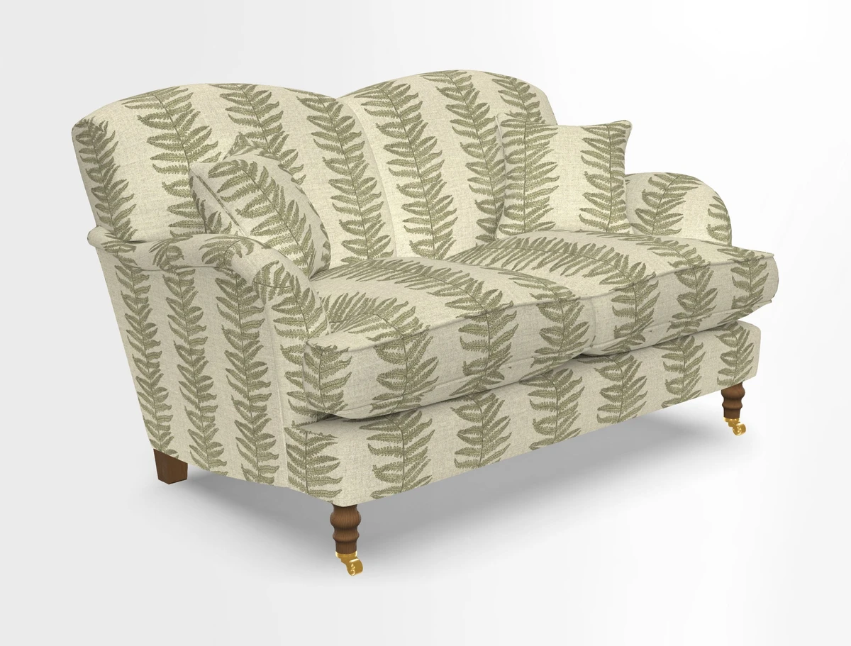 Kentwell 3 Seater 2 Hump Sofa in RHS Botanicals Henry Moon Lions Tail Teal