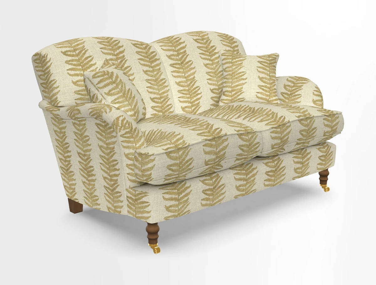 Kentwell 3 Seater 2 Hump Sofa in RHS Botanicals Henry Moon Lions Tail Teal
