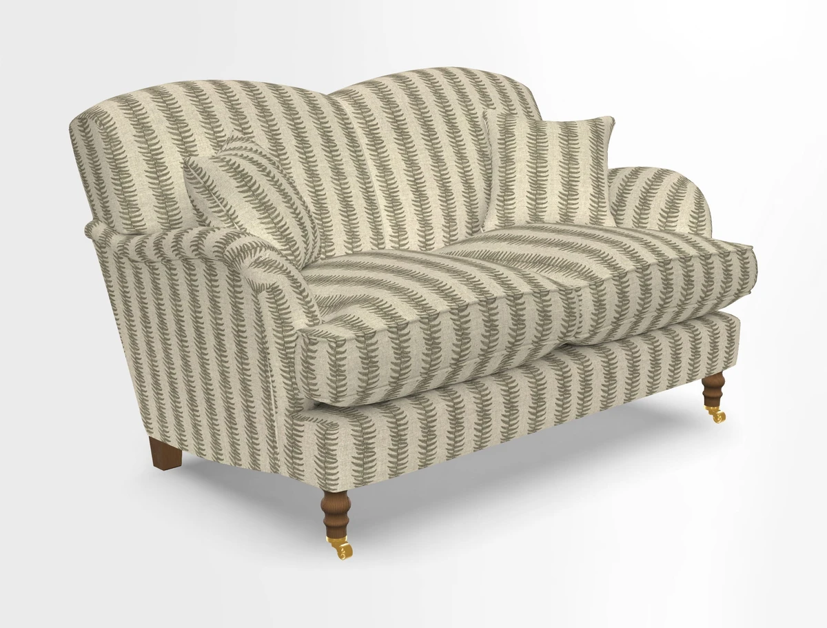 Kentwell 3 Seater 2 Hump Sofa in RHS Botanicals Henry Moon Lions Tail Teal
