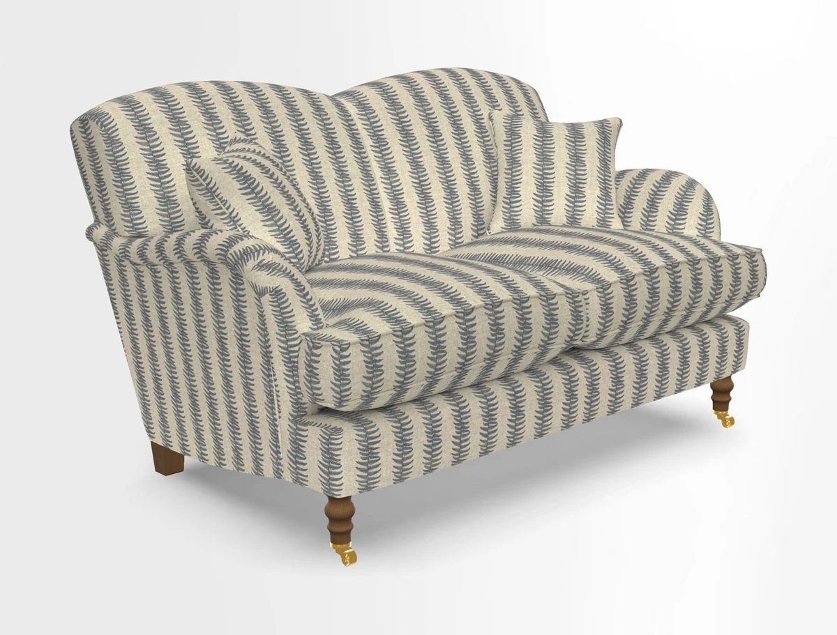 Kentwell 3 Seater 2 Hump Sofa in RHS Botanicals Henry Moon Lions Tail Teal