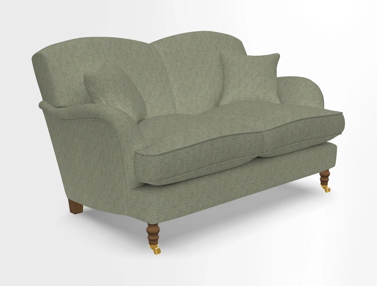 Kentwell 3 Seater 2 Hump Sofa in RHS Botanicals Henry Moon Lions Tail Teal