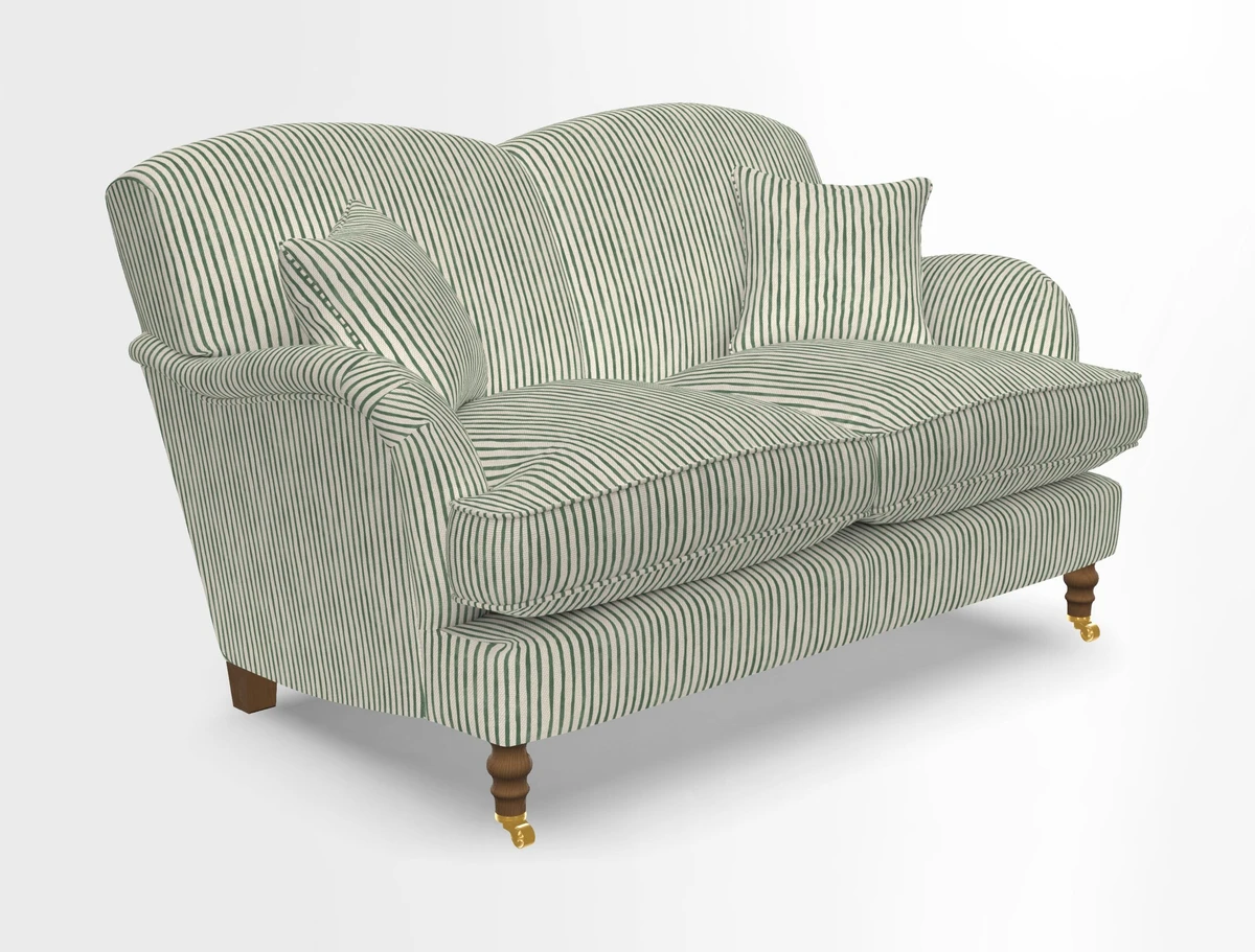 Kentwell 3 Seater 2 Hump Sofa in RHS Botanicals Henry Moon Lions Tail Teal
