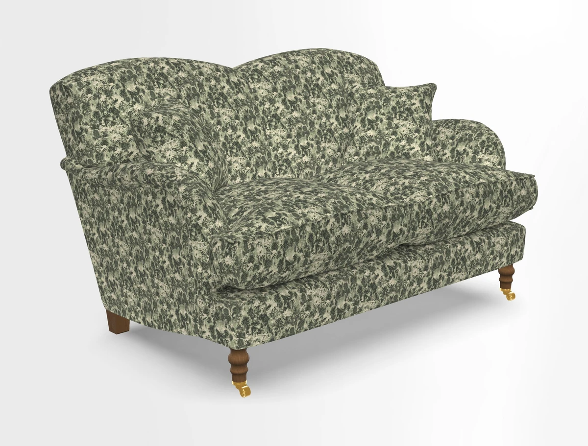 Kentwell 3 Seater 2 Hump Sofa in RHS Botanicals Henry Moon Lions Tail Teal