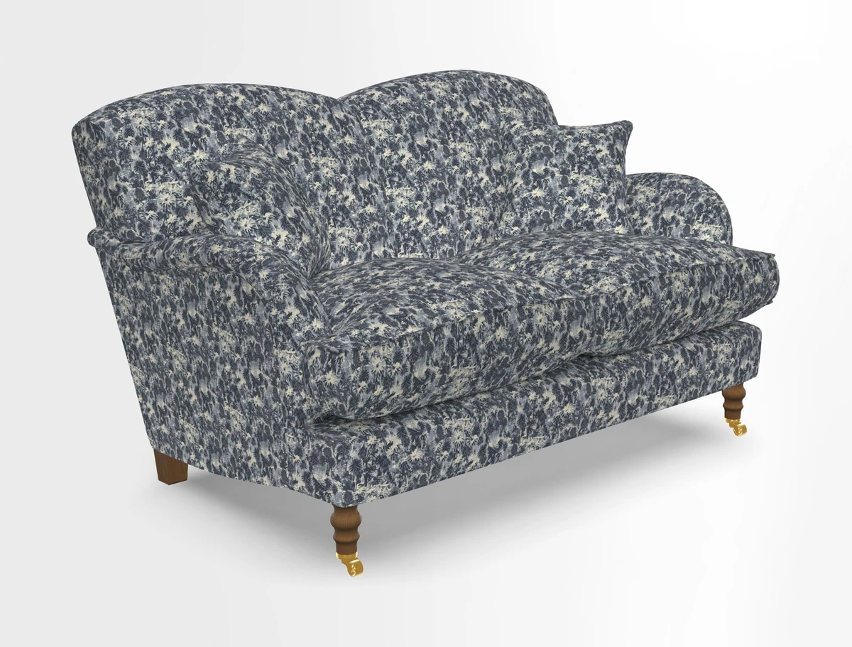 Kentwell 3 Seater 2 Hump Sofa in RHS Botanicals Henry Moon Lions Tail Teal