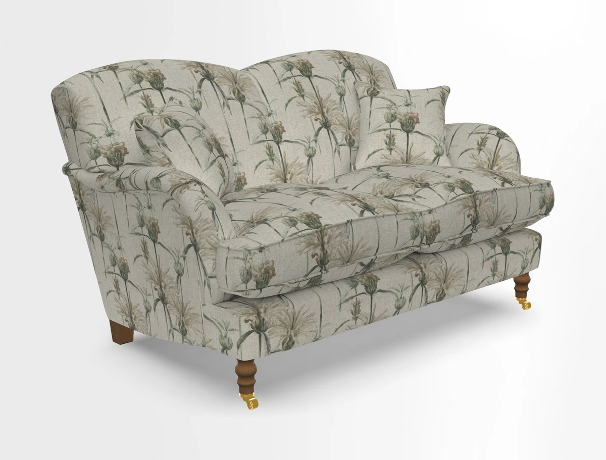 Kentwell 3 Seater 2 Hump Sofa in RHS Botanicals Henry Moon Lions Tail Teal