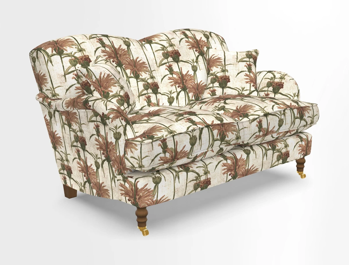 Kentwell 3 Seater 2 Hump Sofa in RHS Botanicals Henry Moon Lions Tail Teal