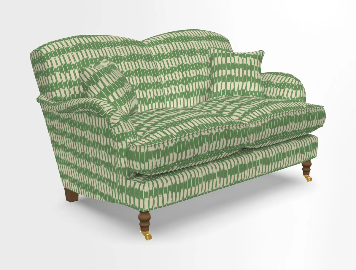 Kentwell 3 Seater 2 Hump Sofa in RHS Botanicals Henry Moon Lions Tail Teal