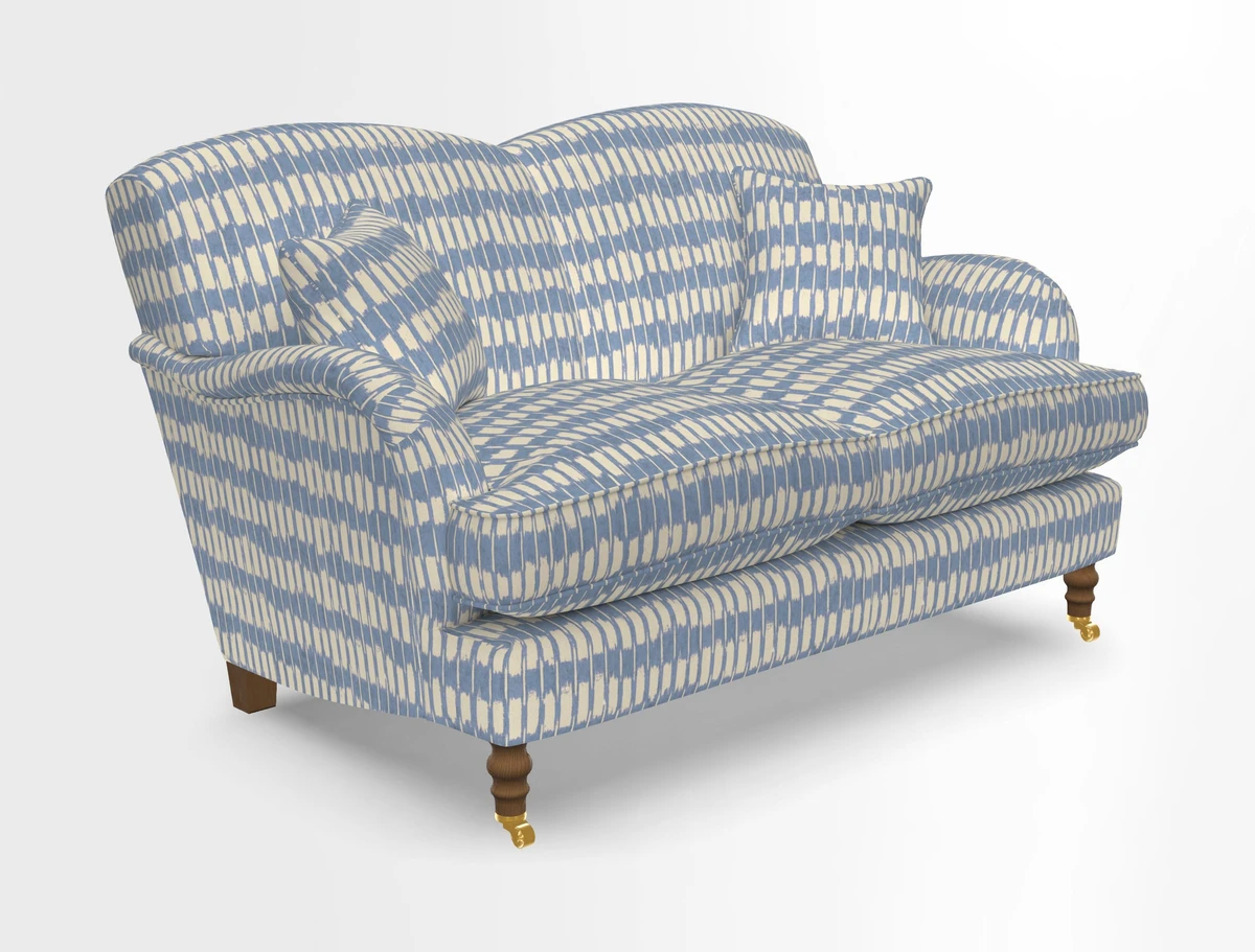 Kentwell 3 Seater 2 Hump Sofa in RHS Botanicals Henry Moon Lions Tail Teal