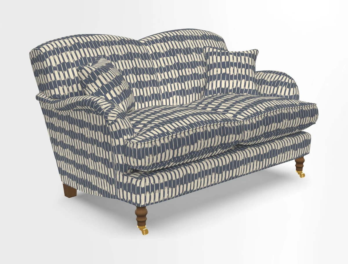 Kentwell 3 Seater 2 Hump Sofa in RHS Botanicals Henry Moon Lions Tail Teal