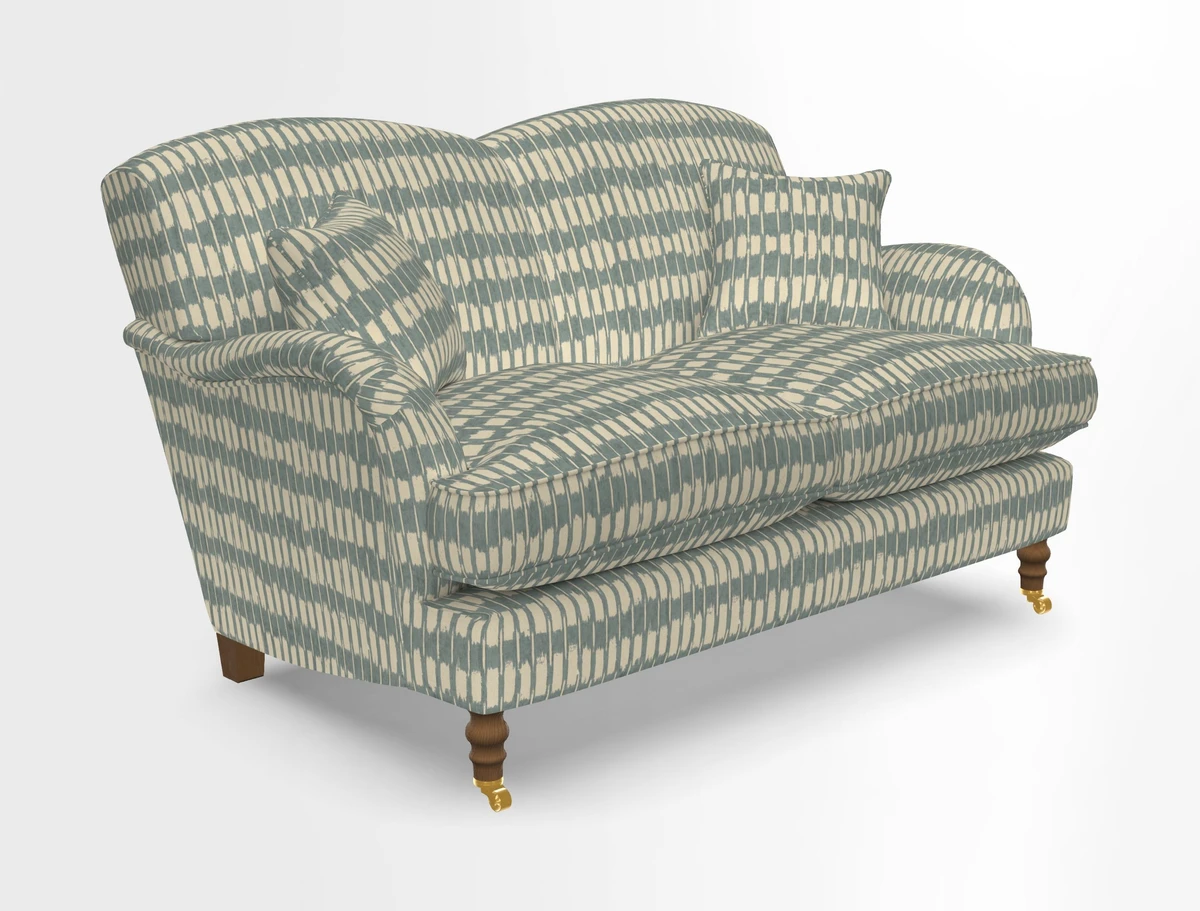 Kentwell 3 Seater 2 Hump Sofa in RHS Botanicals Henry Moon Lions Tail Teal