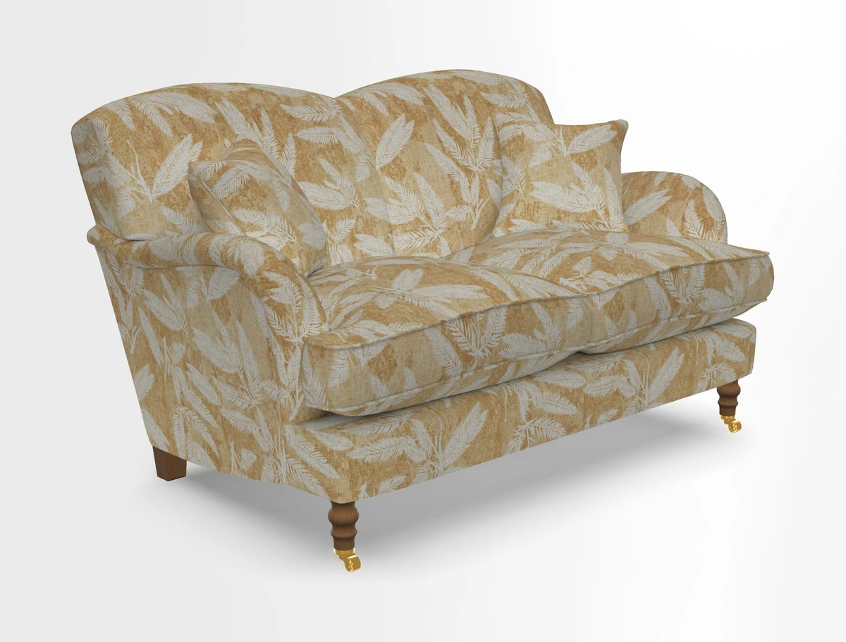 Kentwell 3 Seater 2 Hump Sofa in RHS Botanicals Henry Moon Lions Tail Teal