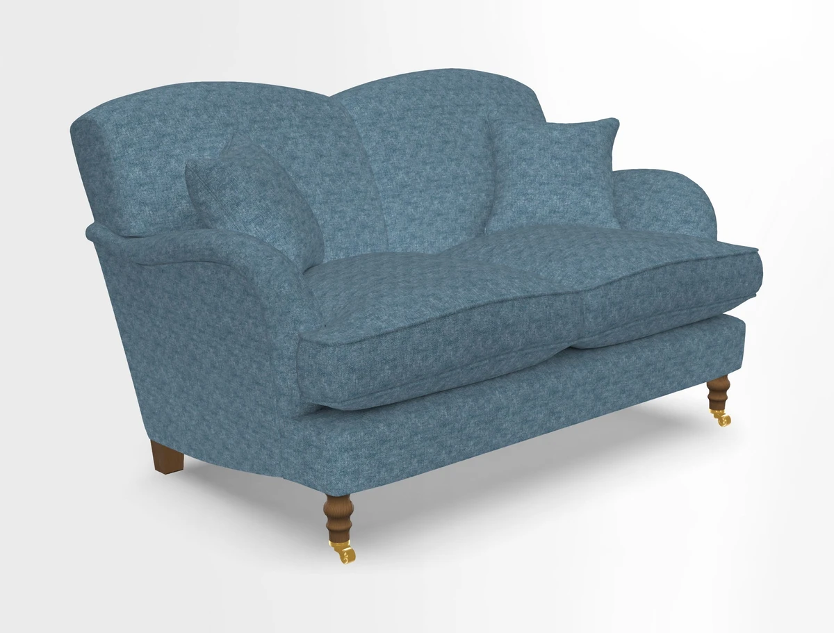 Kentwell 3 Seater 2 Hump Sofa in RHS Botanicals Henry Moon Lions Tail Teal