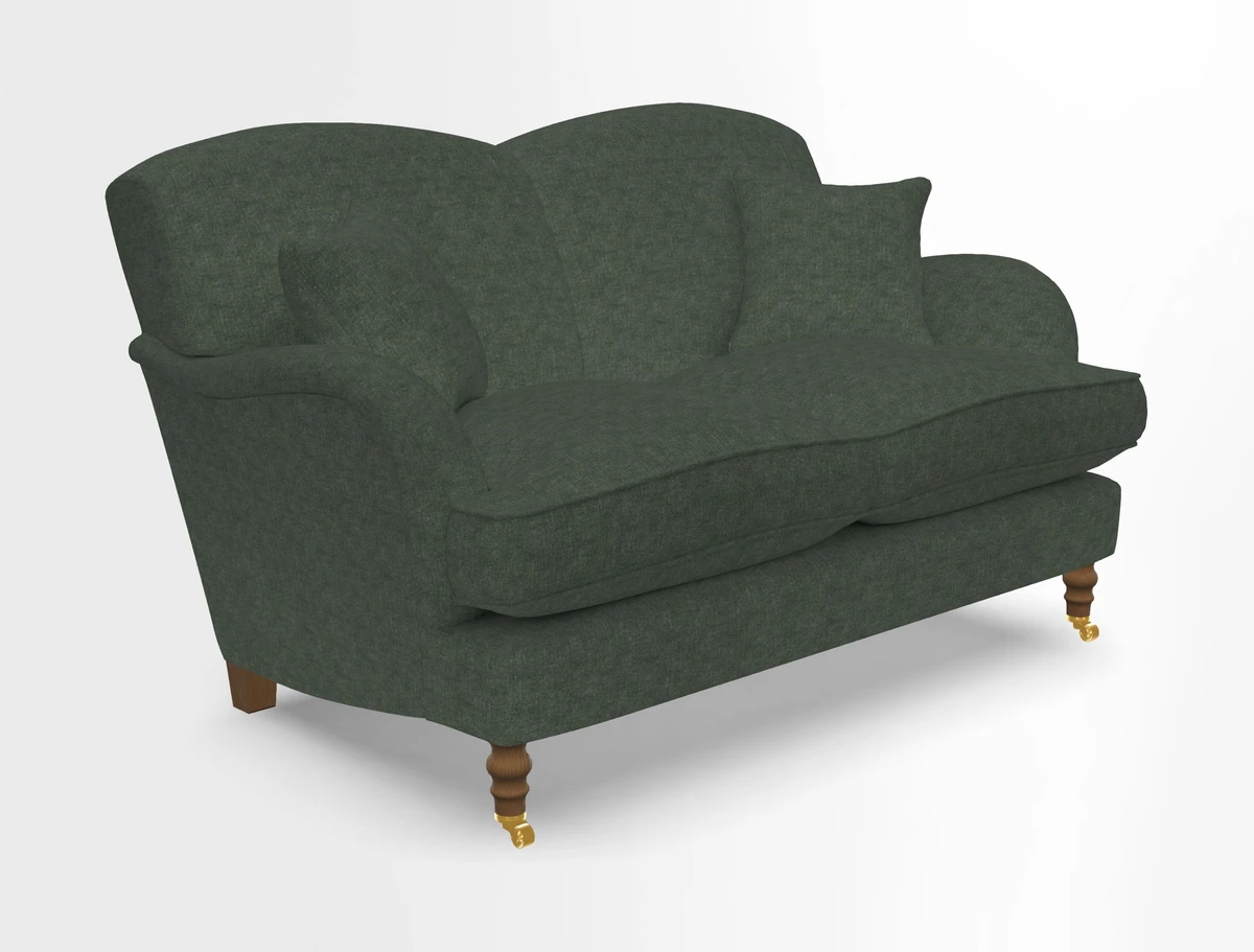 Kentwell 3 Seater 2 Hump Sofa in RHS Botanicals Henry Moon Lions Tail Teal