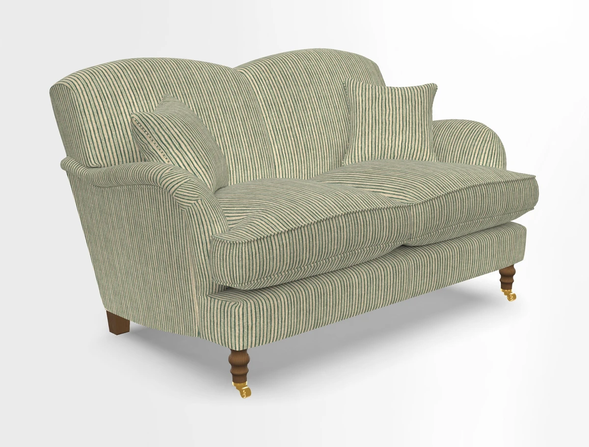 Kentwell 3 Seater 2 Hump Sofa in RHS Botanicals Henry Moon Lions Tail Teal