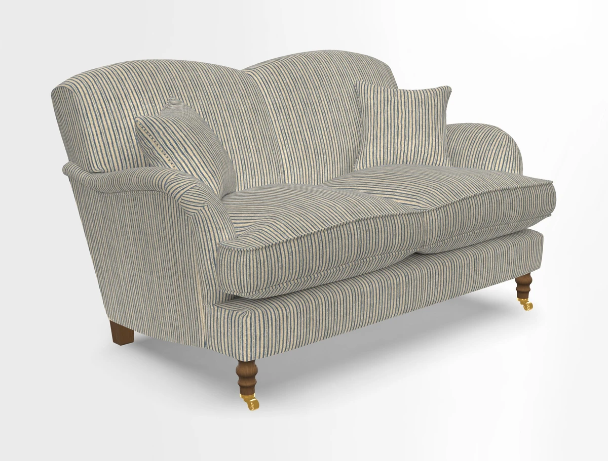 Kentwell 3 Seater 2 Hump Sofa in RHS Botanicals Henry Moon Lions Tail Teal