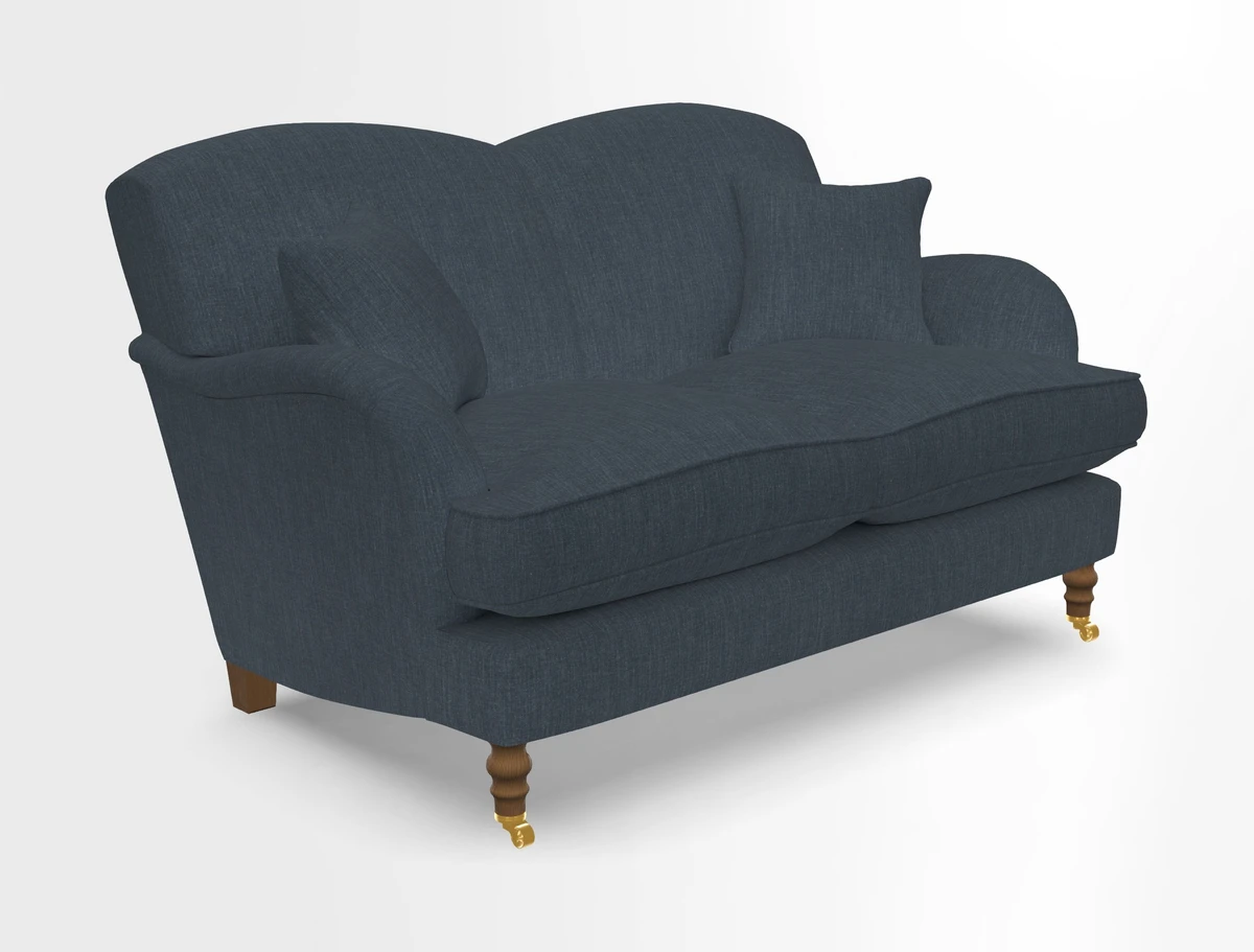 Kentwell 3 Seater 2 Hump Sofa in RHS Botanicals Henry Moon Lions Tail Teal