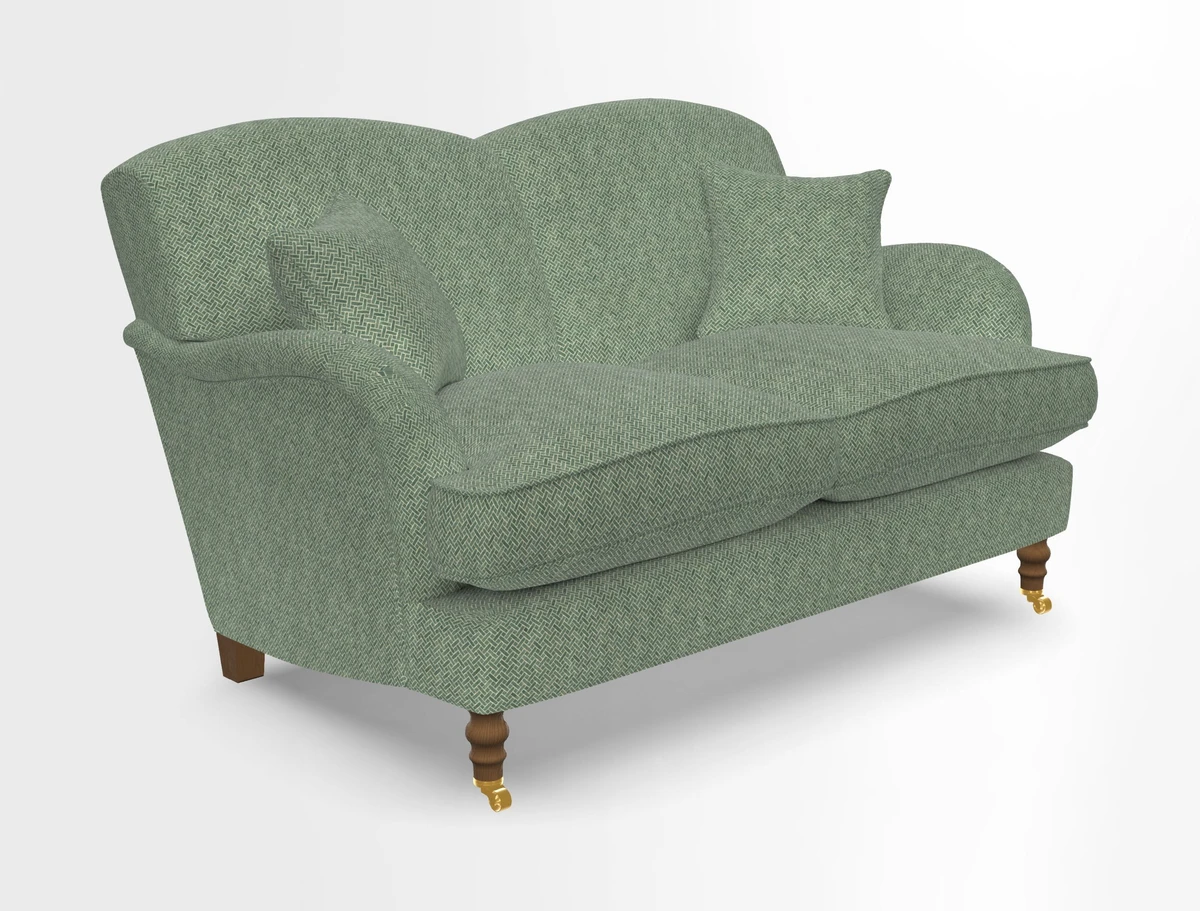Kentwell 3 Seater 2 Hump Sofa in RHS Botanicals Henry Moon Lions Tail Teal