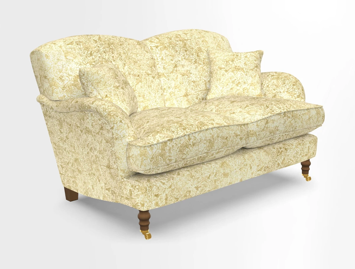 Kentwell 3 Seater 2 Hump Sofa in RHS Botanicals Henry Moon Lions Tail Teal