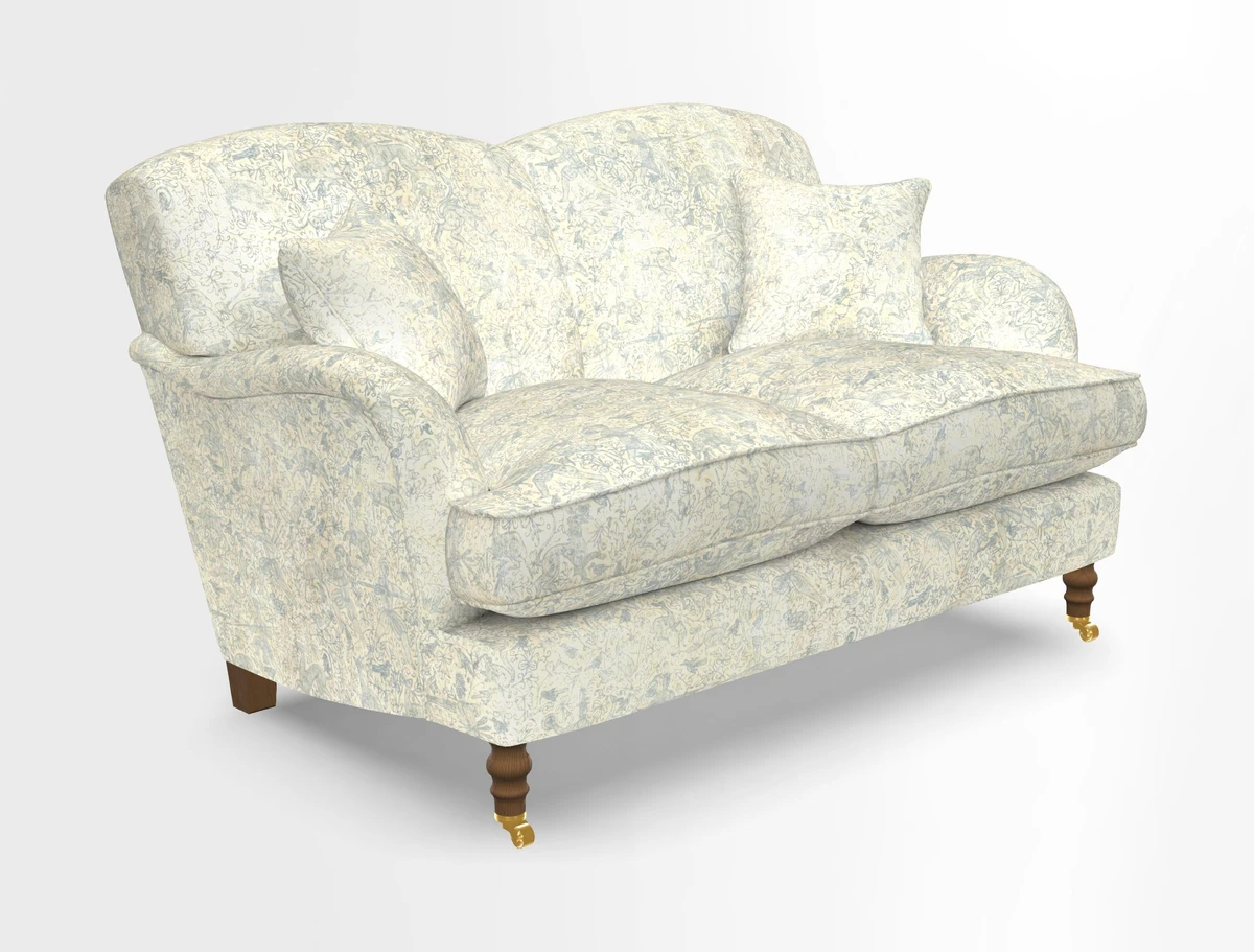 Kentwell 3 Seater 2 Hump Sofa in RHS Botanicals Henry Moon Lions Tail Teal