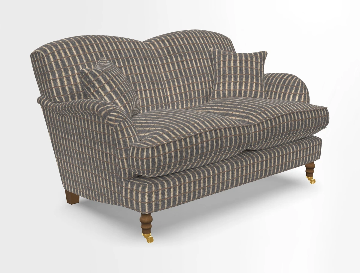 Kentwell 3 Seater 2 Hump Sofa in RHS Botanicals Henry Moon Lions Tail Teal
