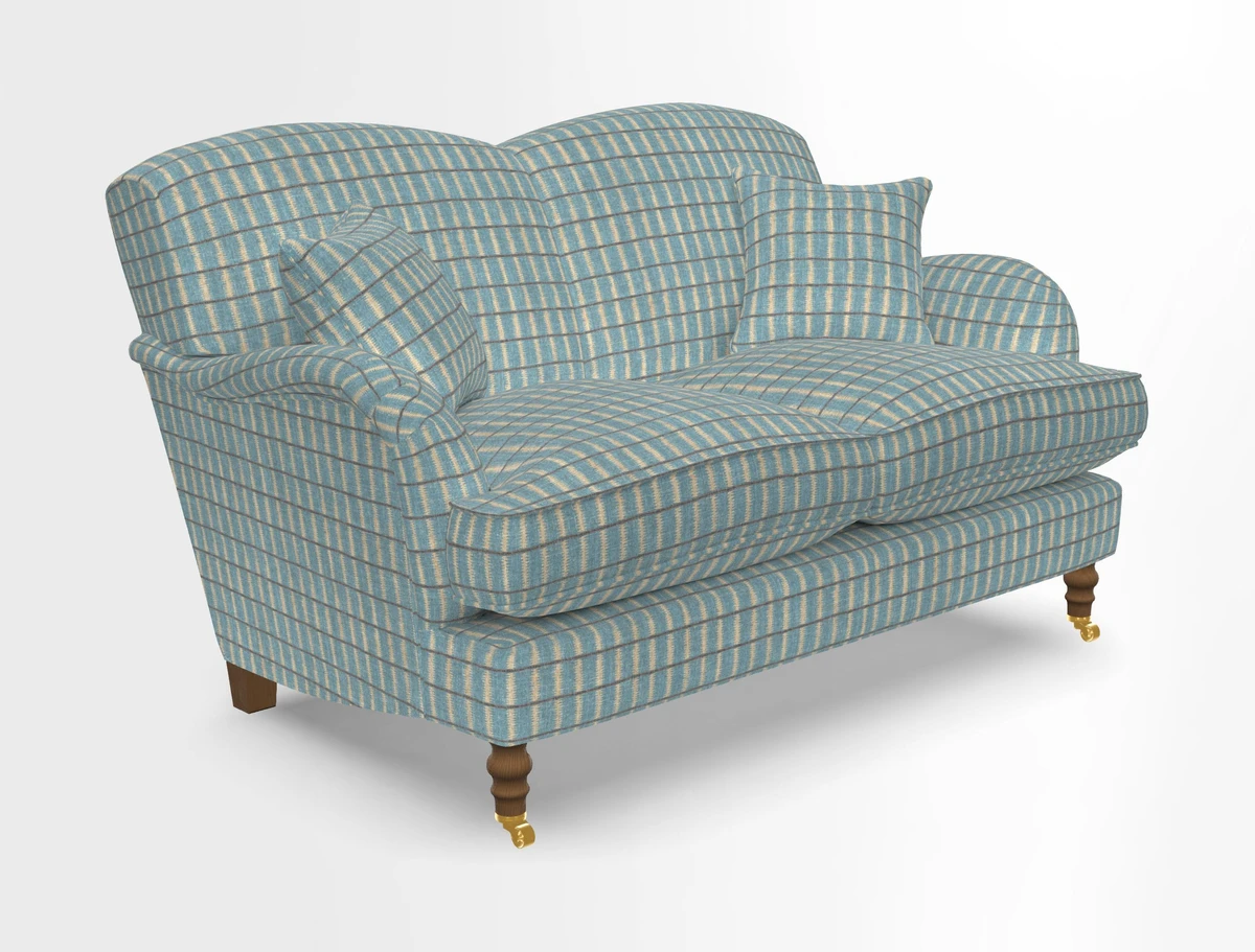 Kentwell 3 Seater 2 Hump Sofa in RHS Botanicals Henry Moon Lions Tail Teal
