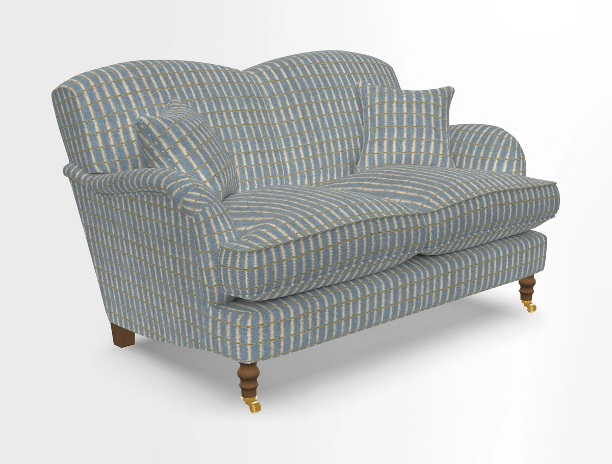 Kentwell 3 Seater 2 Hump Sofa in RHS Botanicals Henry Moon Lions Tail Teal