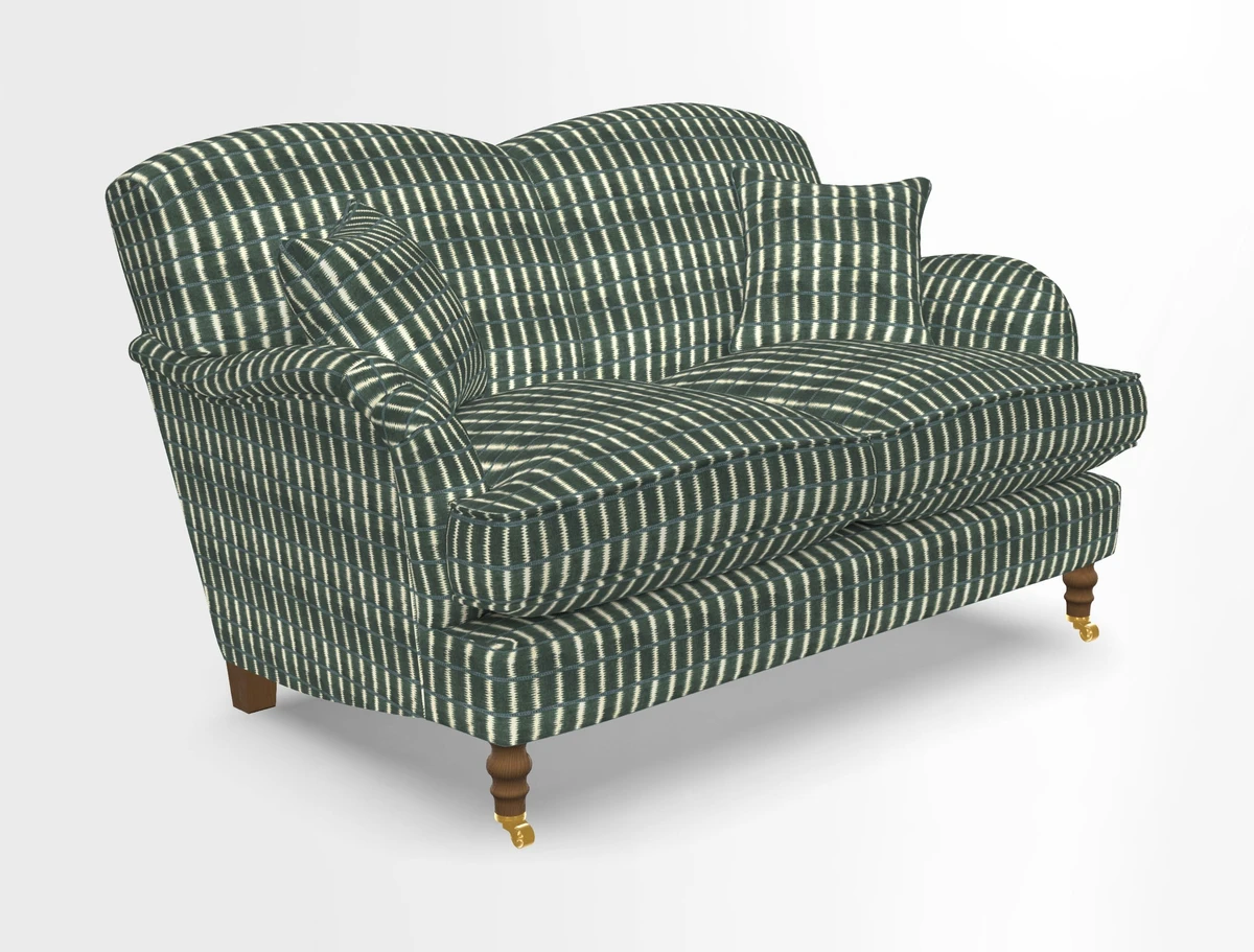 Kentwell 3 Seater 2 Hump Sofa in RHS Botanicals Henry Moon Lions Tail Teal